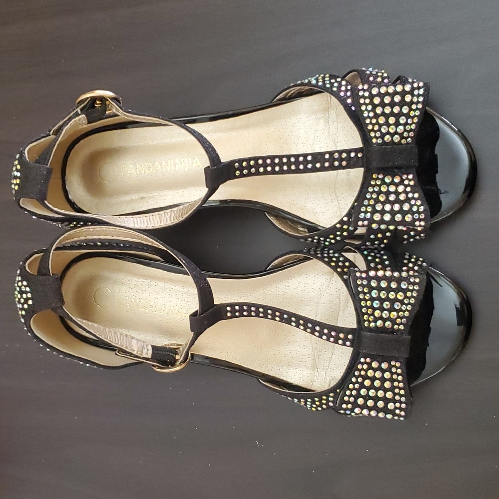 PandaNinjia Black Girls Heels